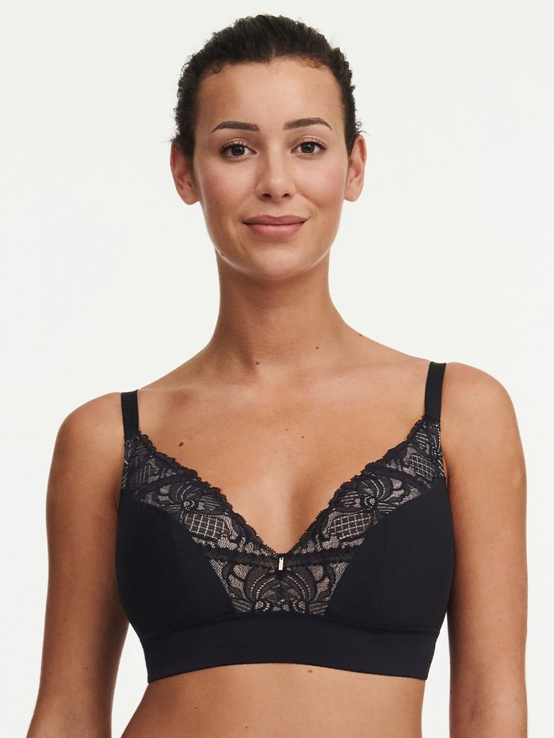 Chantelle Orangerie Dream Wireless Bras Black | USA 1332ORX