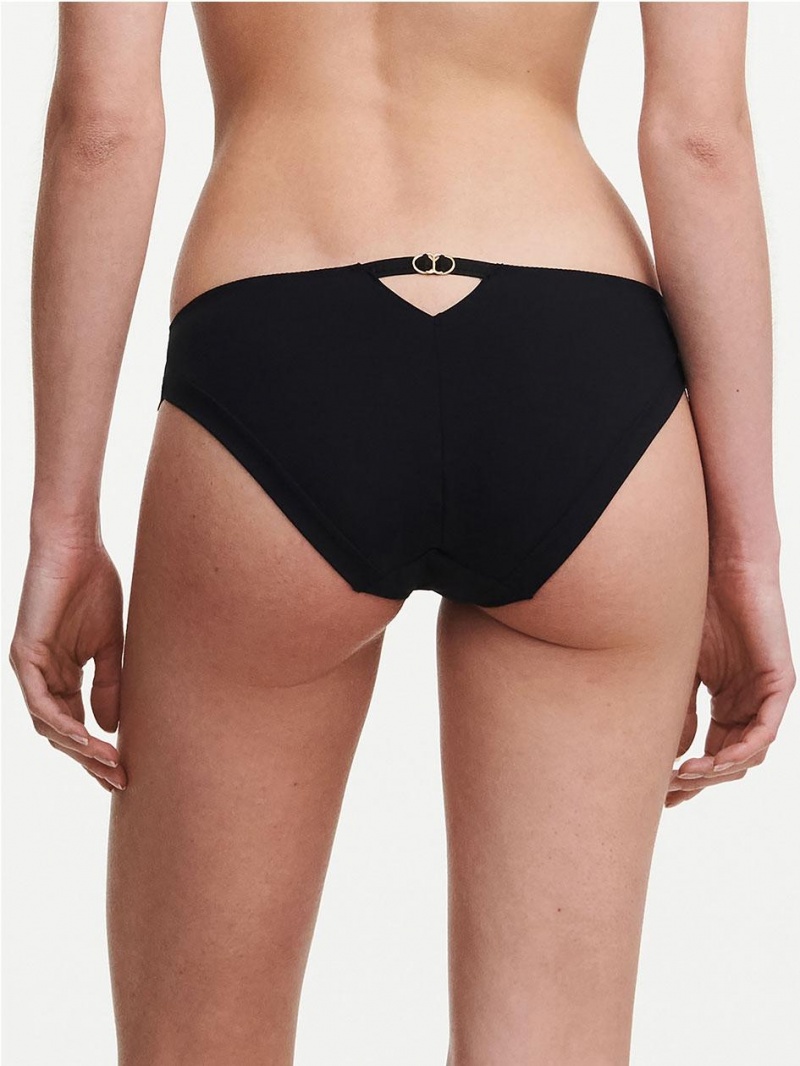 Chantelle Orchids Brief Panties Black | USA 2520FMD