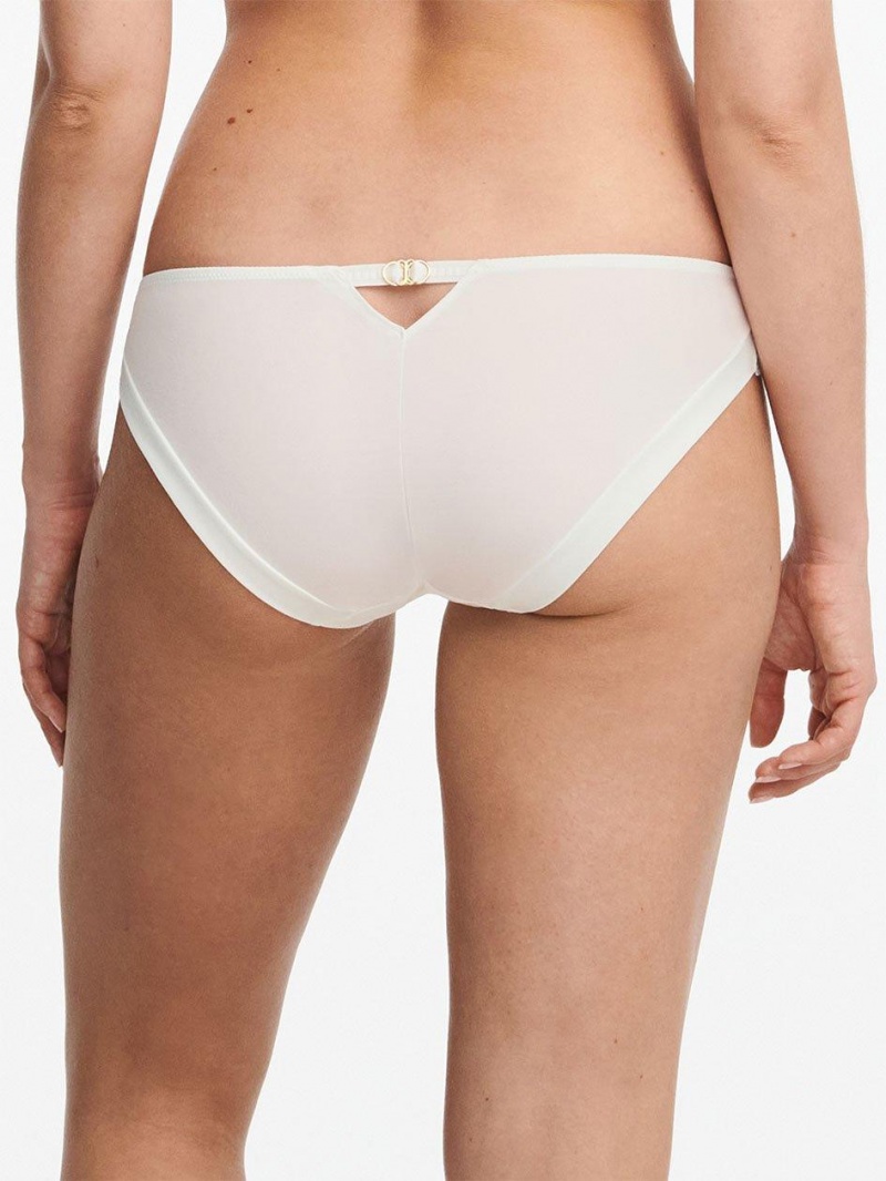 Chantelle Orchids Brief Panties Milk | USA 2499ORK