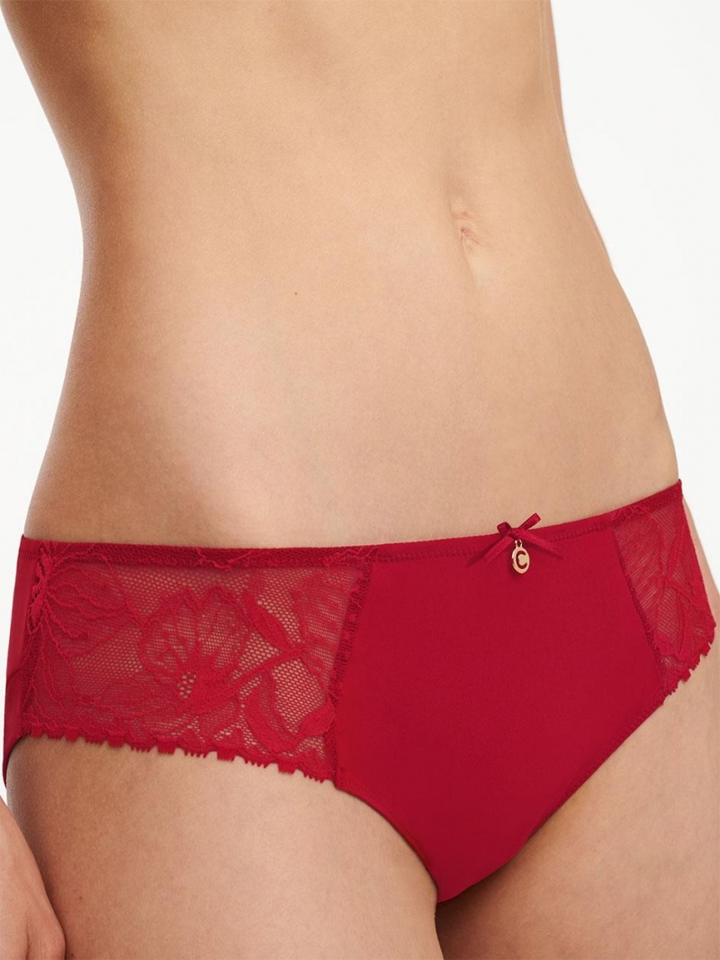 Chantelle Orchids Brief Panties Passion Red | USA 2514ZGU