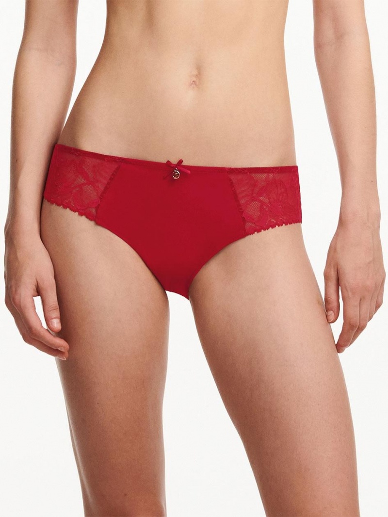 Chantelle Orchids Brief Panties Passion Red | USA 2514ZGU