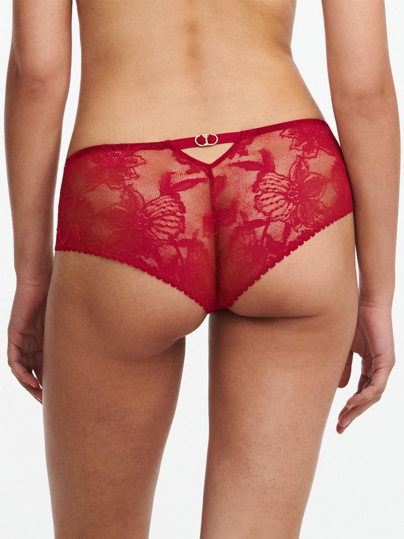 Chantelle Orchids Hipster Panties Passion Red | USA 2515LHI