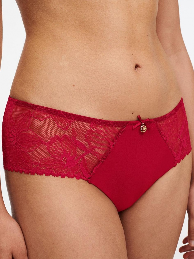 Chantelle Orchids Hipster Panties Passion Red | USA 2515LHI