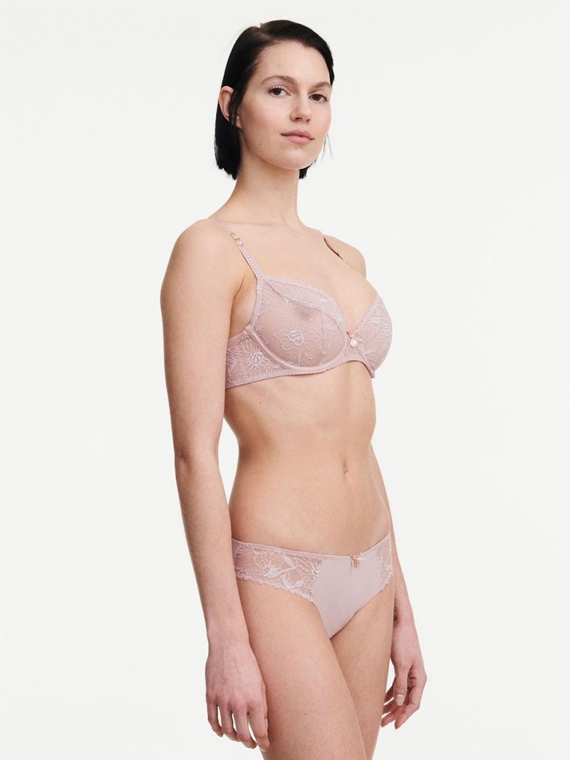 Chantelle Orchids Plunge Unlined Bras English Rose | USA 2305ZGY