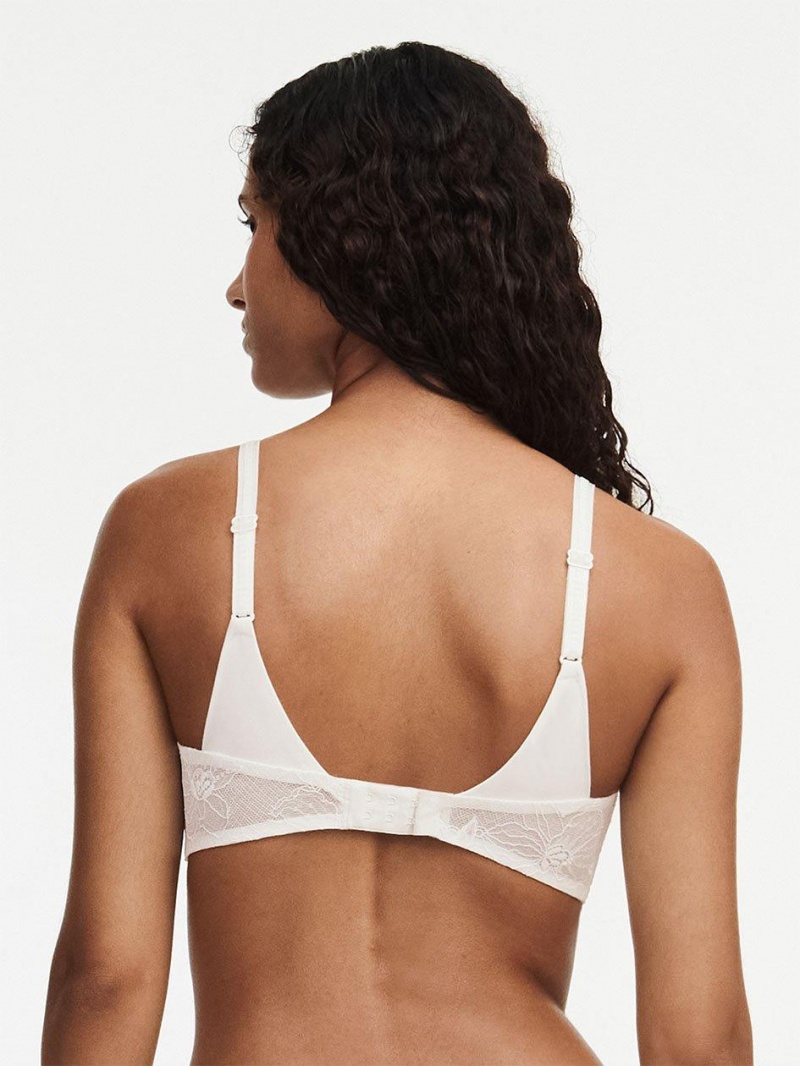 Chantelle Orchids Wireless Triangle Bras Milk | USA 2293ISZ