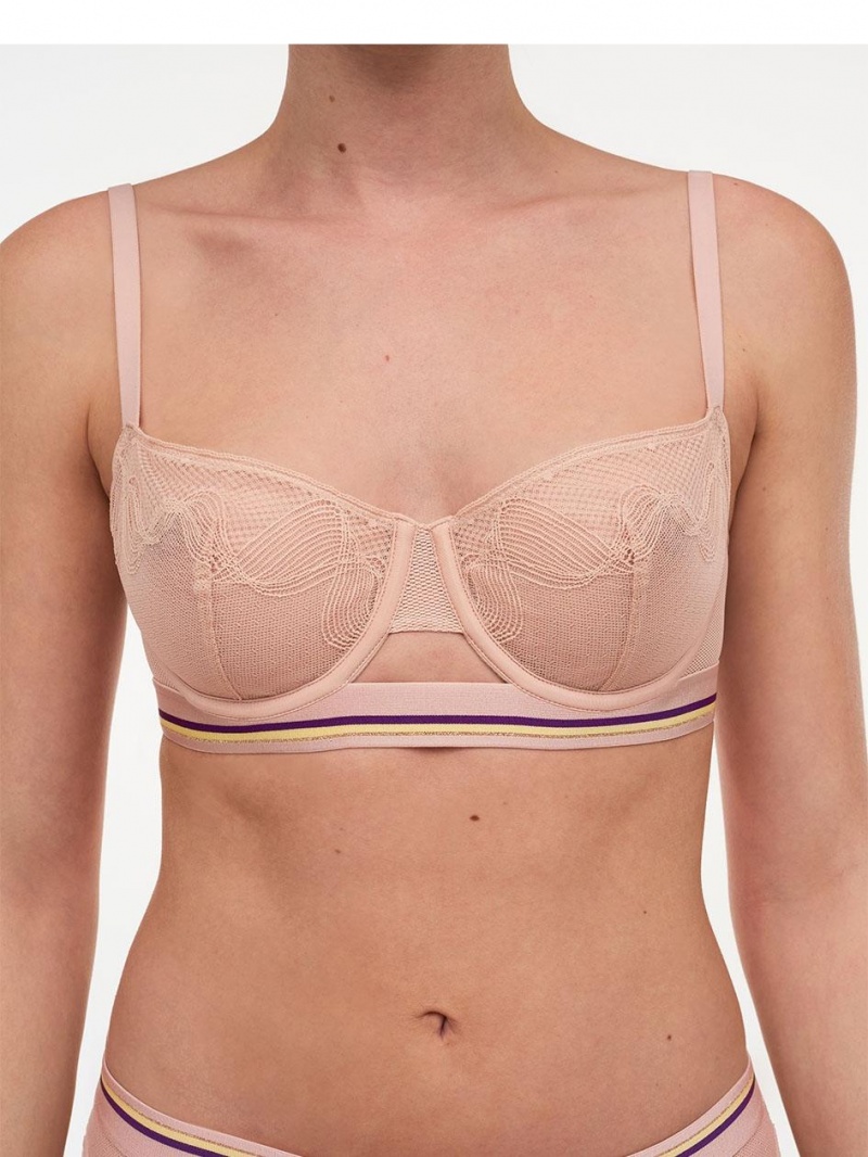 Chantelle Paola Lace Unlined Demi, Passionata designed by CL Bras Nude Rose | USA 1107KIR