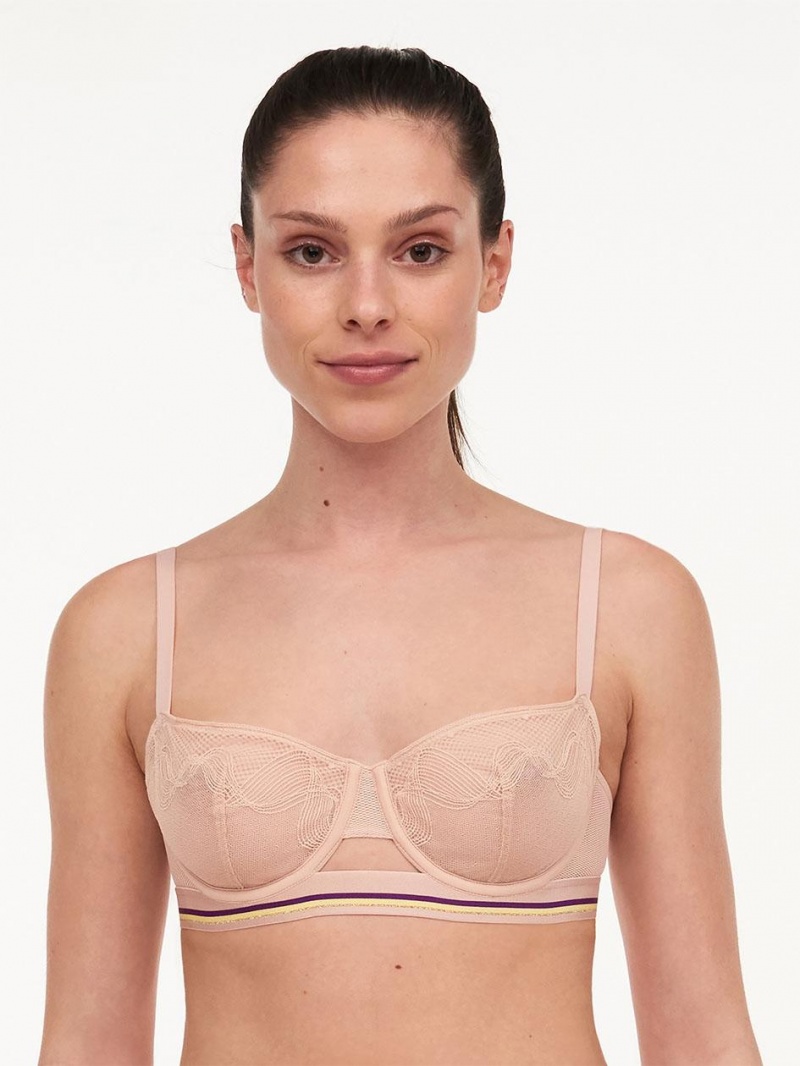 Chantelle Paola Lace Unlined Demi, Passionata designed by CL Bras Nude Rose | USA 1107KIR