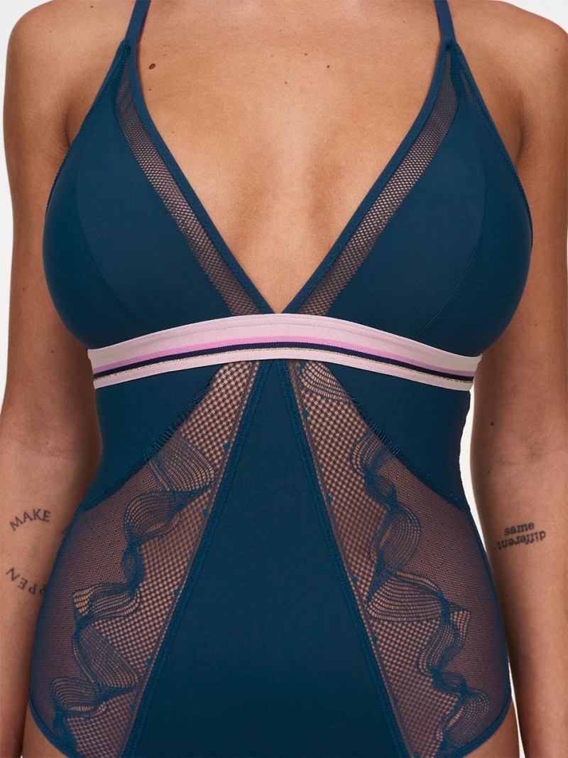 Chantelle Paola, Passionata designed by CL Bodysuits Deep Blue | USA 2537VDR