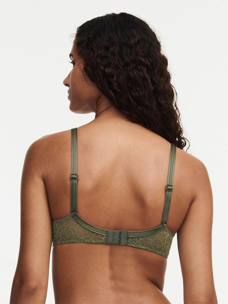 Chantelle Pila Demi Memory Foam, Passionata designed by CL Bras Army Khaki Shades | USA 1258DNN