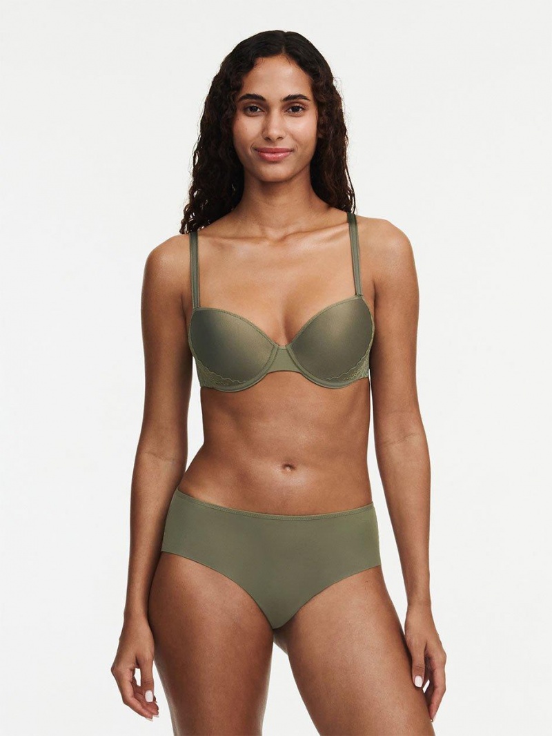 Chantelle Pila Demi Memory Foam, Passionata designed by CL Bras Army Khaki Shades | USA 1258DNN