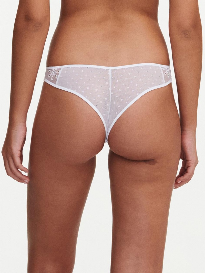 Chantelle Prisca Thong, Passionata designed by CL Panties White | USA 1630XFU