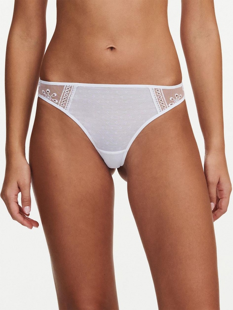 Chantelle Prisca Thong, Passionata designed by CL Panties White | USA 1630XFU