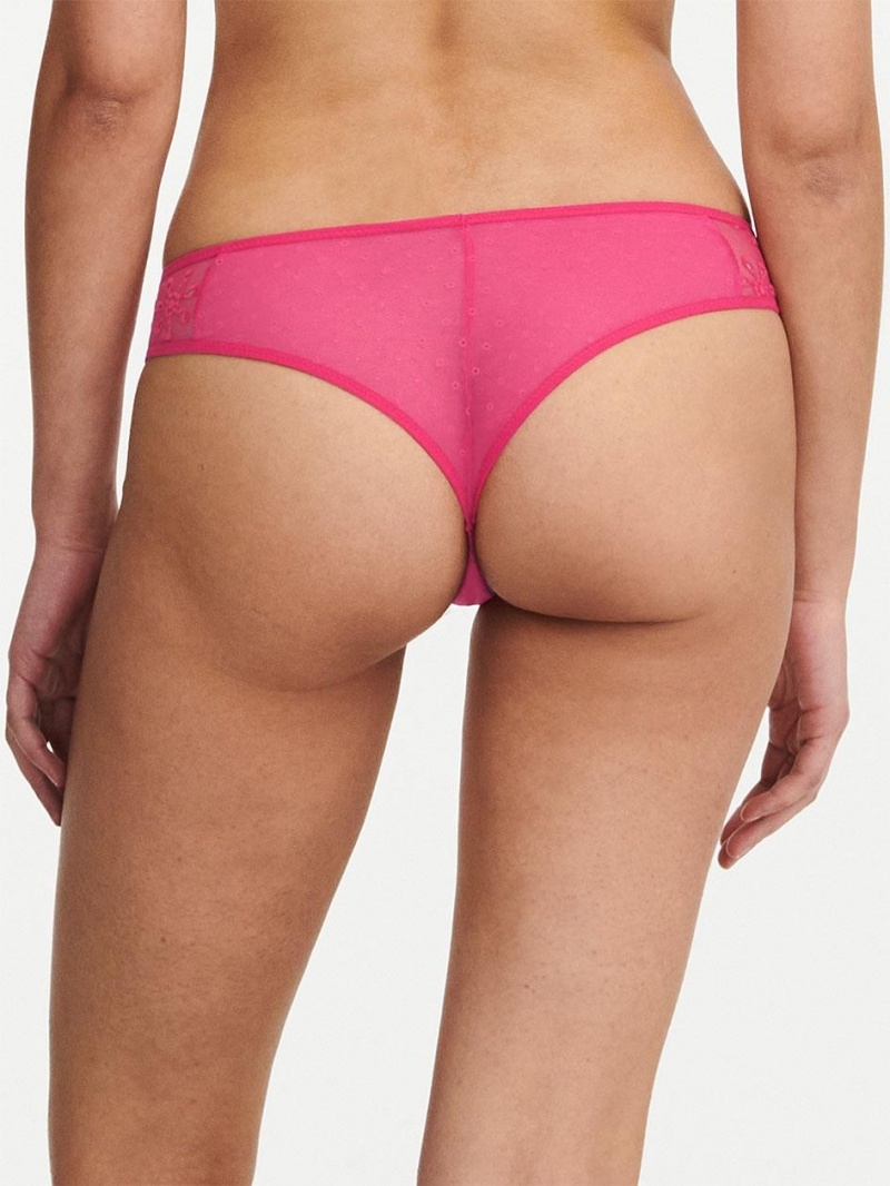 Chantelle Prisca Thong, Passionata designed by CL Panties Raspberry | USA 1640TVJ