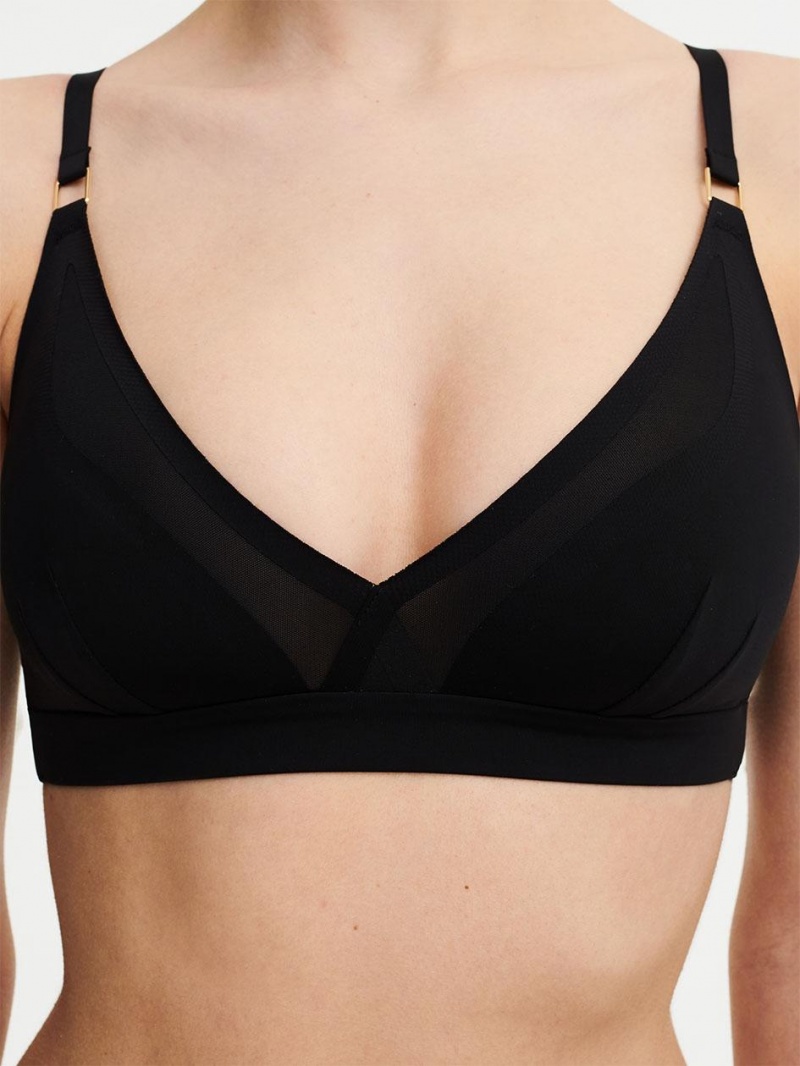 Chantelle Pure Light Wireless Bras Black | USA 1241CEI