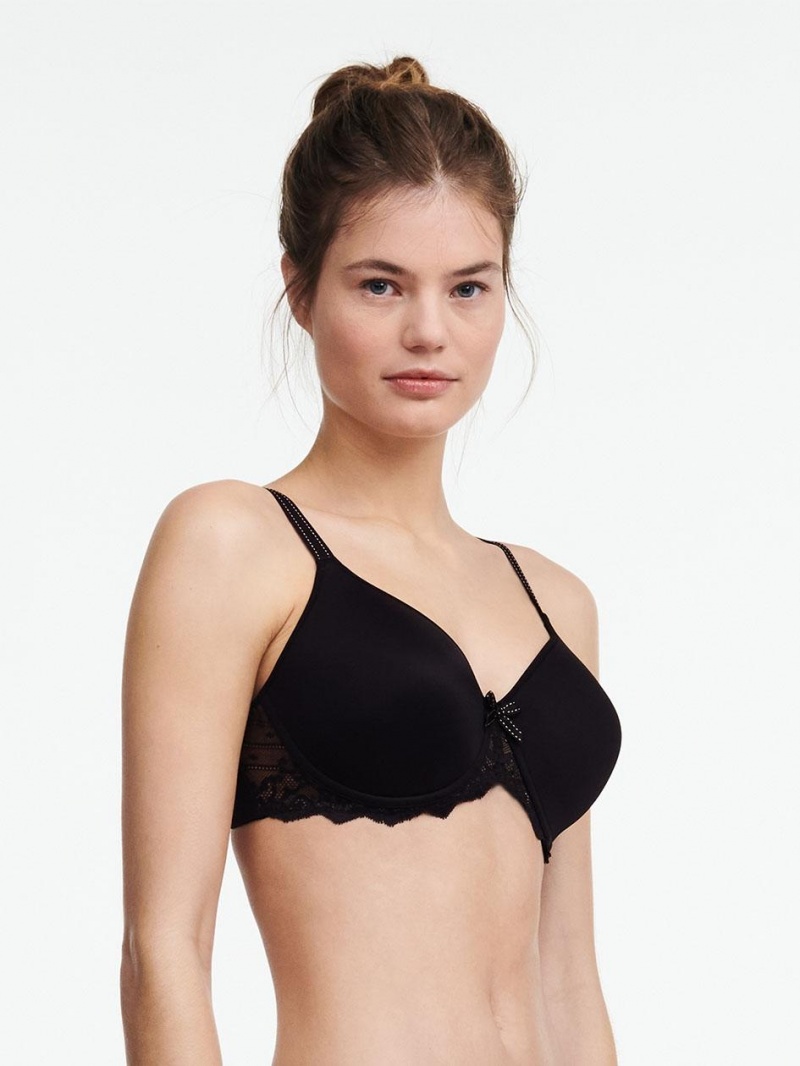 Chantelle Rive Gauche Full Coverage Smooth Bras Black | USA 1583MAS