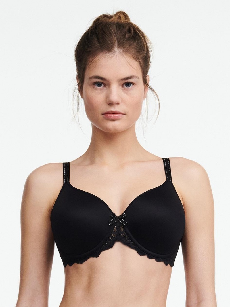 Chantelle Rive Gauche Full Coverage Smooth Bras Black | USA 1583MAS