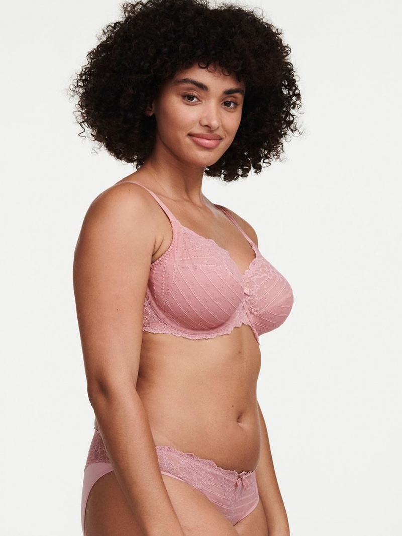 Chantelle Rive Gauche Full Coverage Unlined Bras Tomboy Pink/Pale Rose | USA 1018UTL