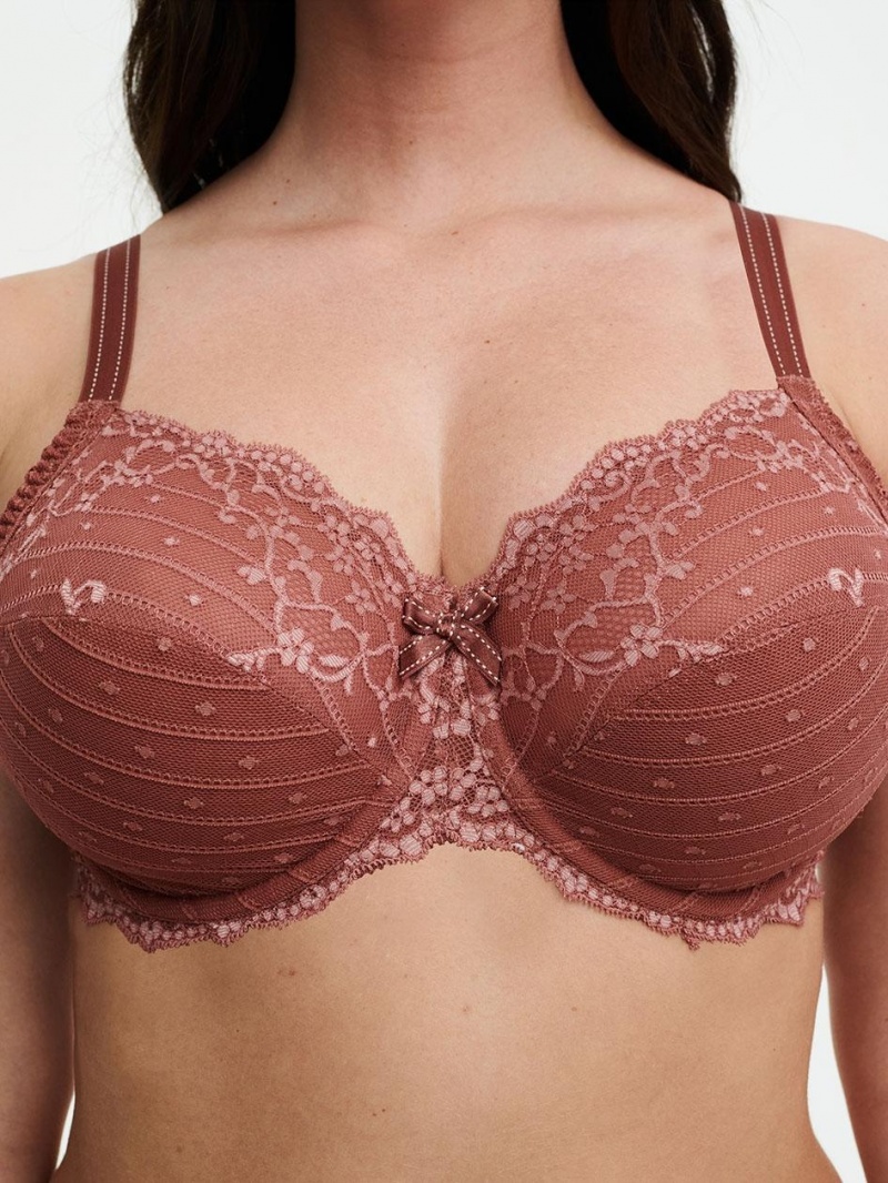 Chantelle Rive Gauche Full Coverage Unlined Bras Amber/English Rose | USA 1494GLQ