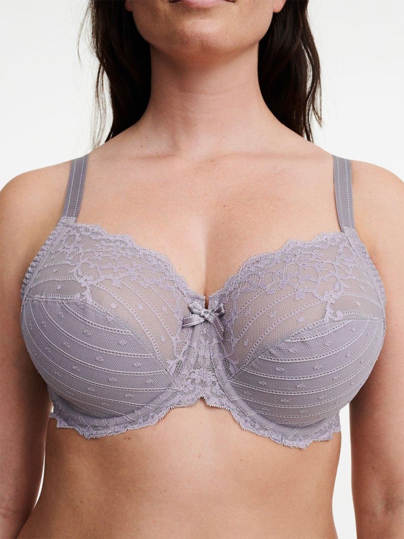 Chantelle Rive Gauche Full Coverage Unlined Bras Grey/Lavender Frost | USA 1531MAS