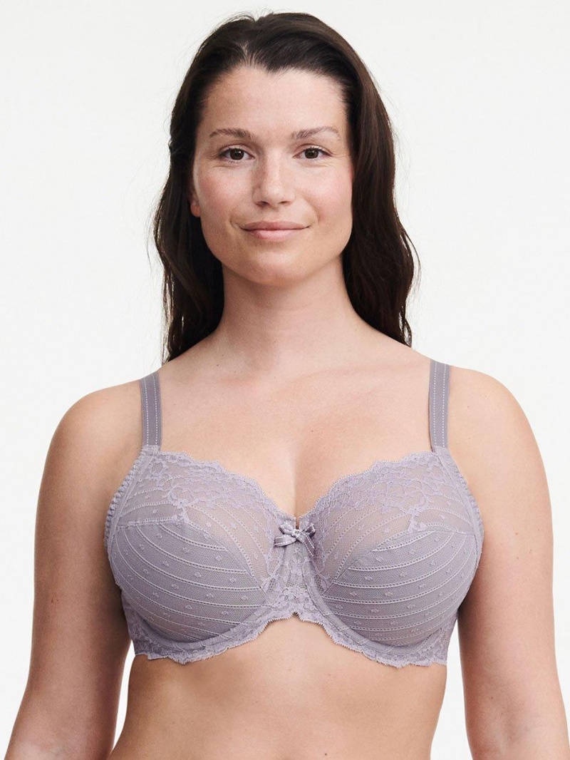 Chantelle Rive Gauche Full Coverage Unlined Bras Grey/Lavender Frost | USA 1531MAS