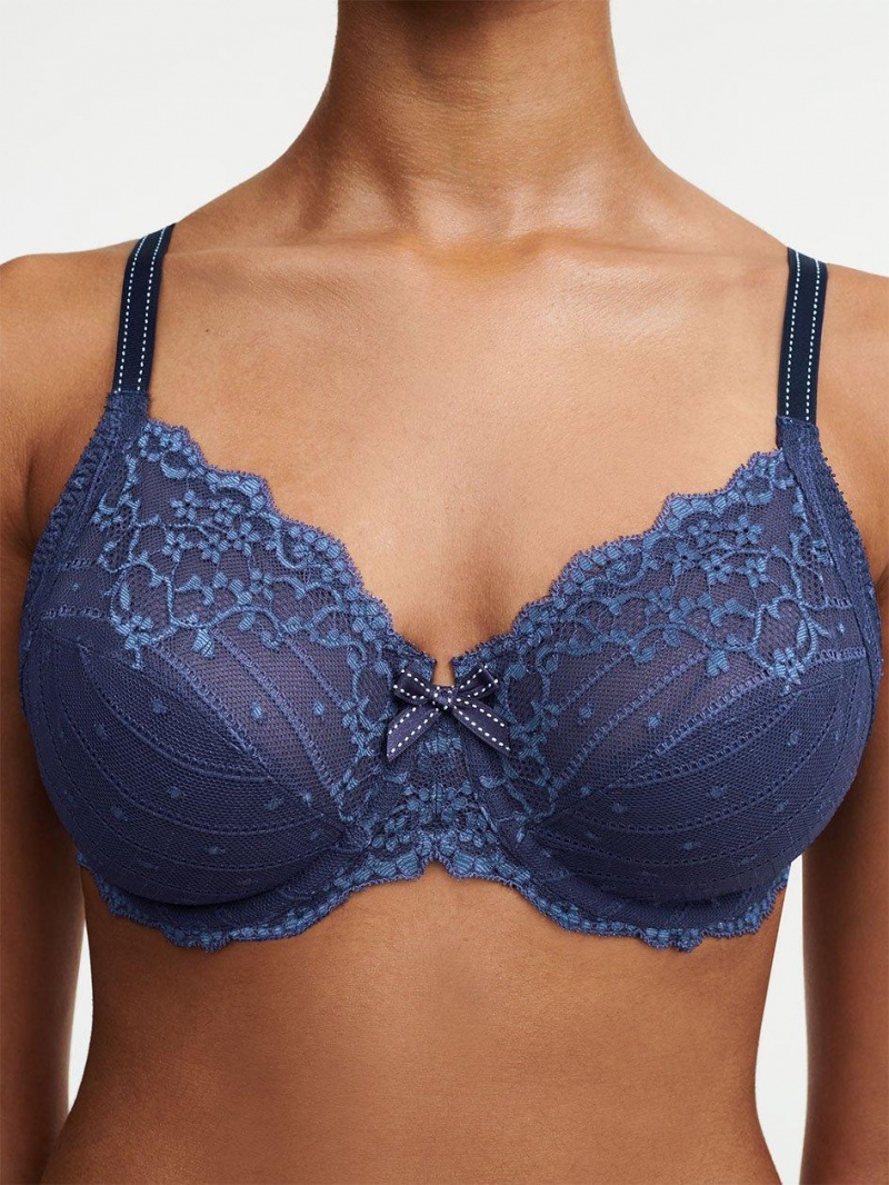 Chantelle Rive Gauche Full Coverage Unlined Bras Blue Danube/Mist | USA 1594APV