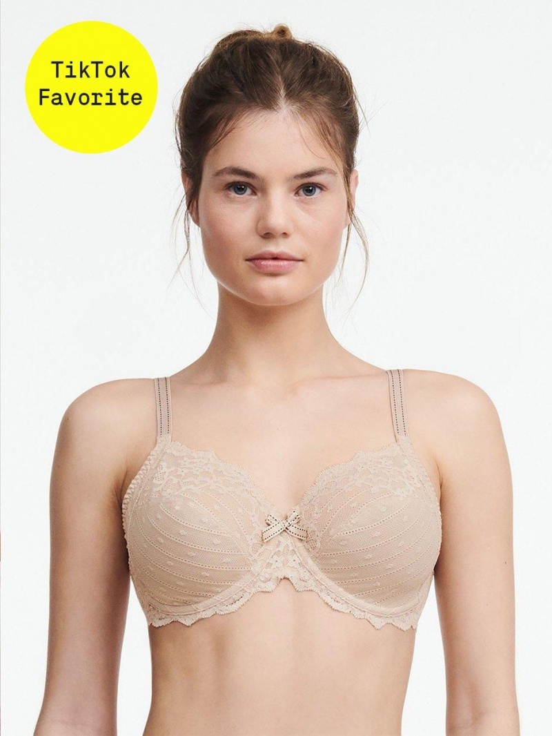 Chantelle Rive Gauche Full Coverage Unlined Bras Nude Cappuccino | USA 1596DNN