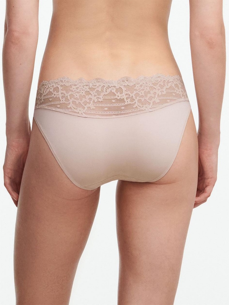 Chantelle Rive Gauche Lace Bikini Panties Nude Cappuccino | USA 2083YUK