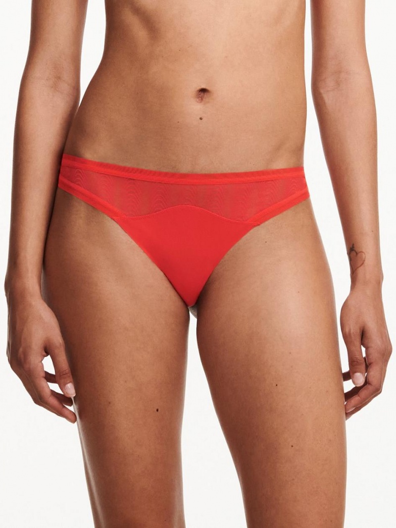 Chantelle Romane Tanga Panties Red Cocktail | USA 2495DNF