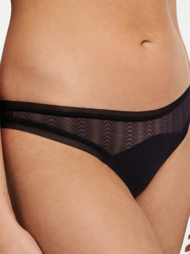 Chantelle Romane Tanga, Passionata designed by CL Panties Black | USA 2411LHI