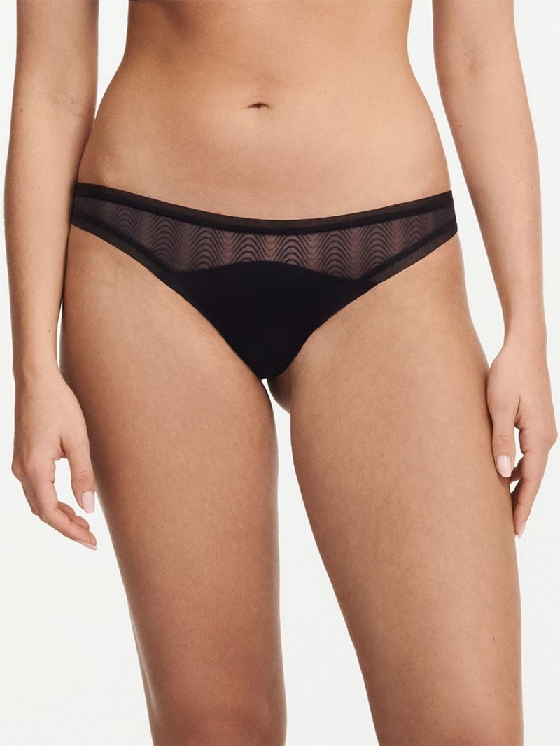 Chantelle Romane Tanga, Passionata designed by CL Panties Black | USA 1698APV