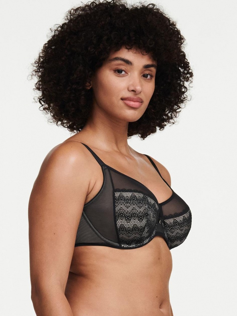 Chantelle Révèle Moi Perfect Fit Underwire Bras Black | USA 1521HKW