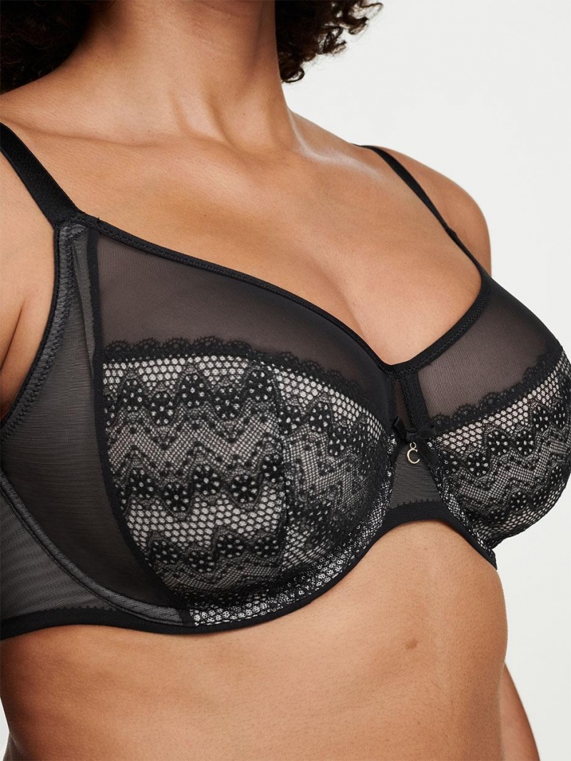 Chantelle Révèle Moi Perfect Fit Underwire Bras Black | USA 1521HKW