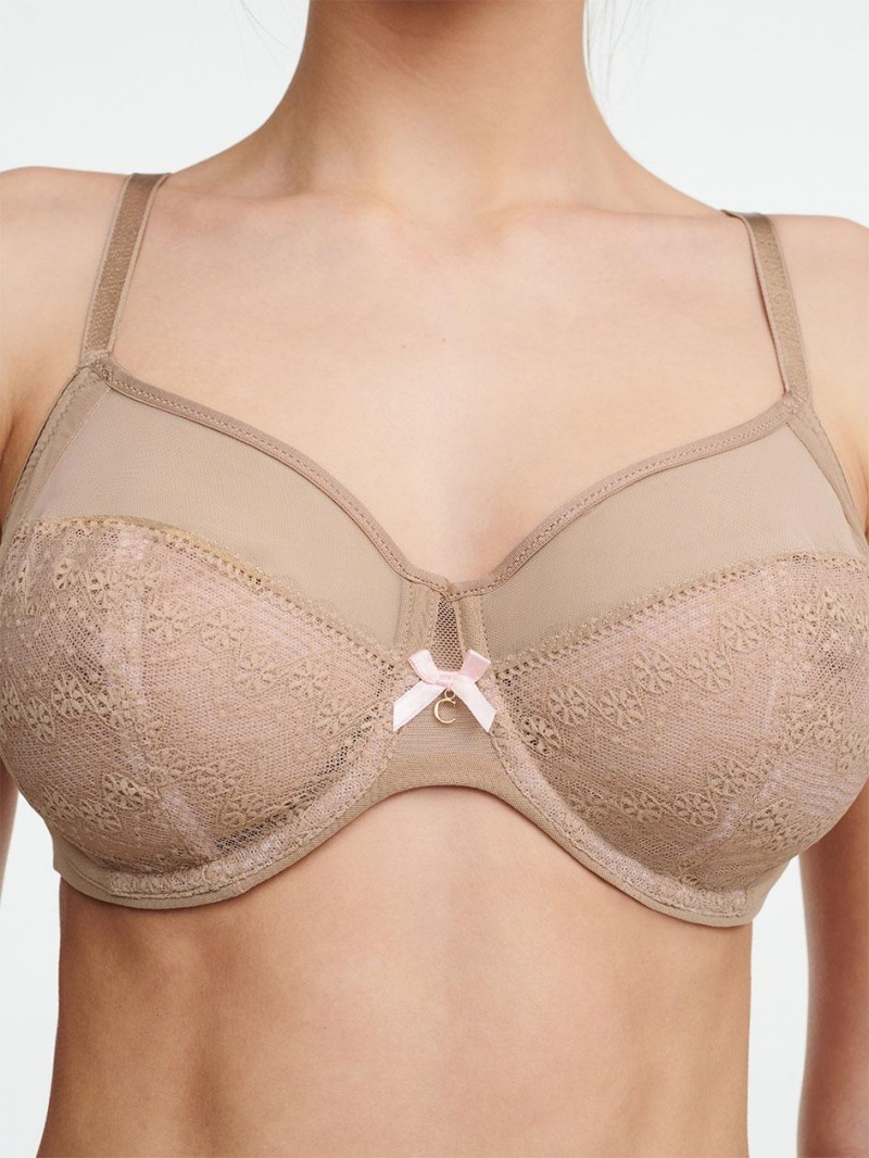 Chantelle Révèle Moi Perfect Fit Underwire Bras Nude Warm Honey | USA 1563YUK