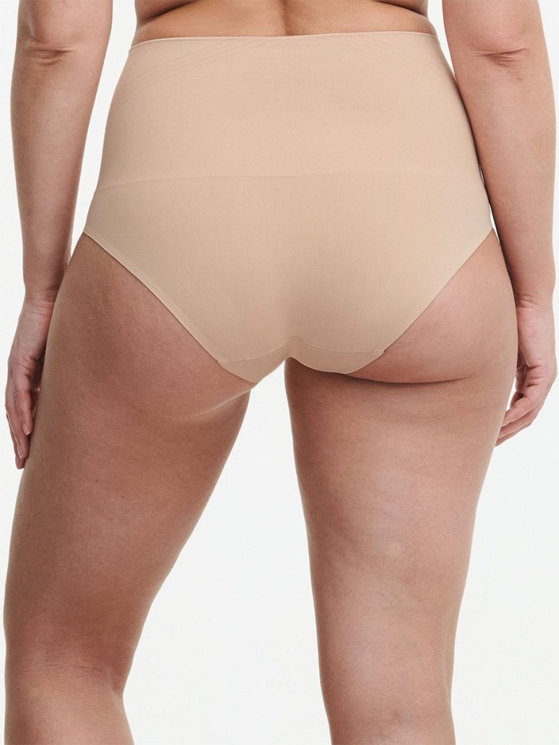 Chantelle Smooth Comfort High Waist Light Shaping Brief Panties Clay Nude | USA 1793WYF