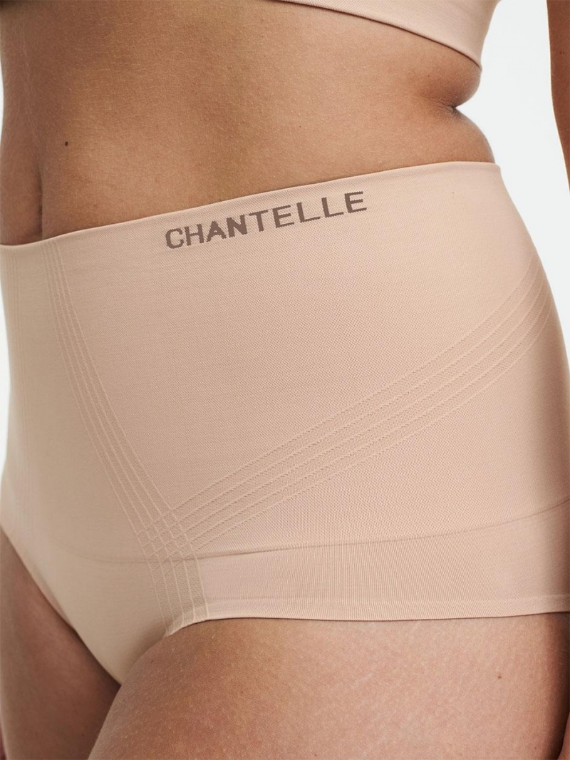 Chantelle Smooth Comfort High Waist Light Shaping Brief Panties Clay Nude | USA 1793WYF