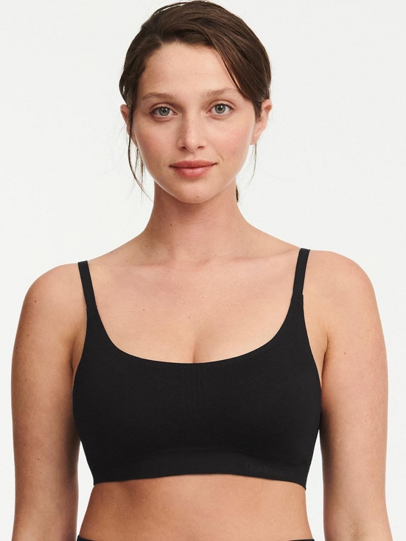 Chantelle Smooth Comfort Wireless Lift Bralette Shapewear Black | USA 2114APV