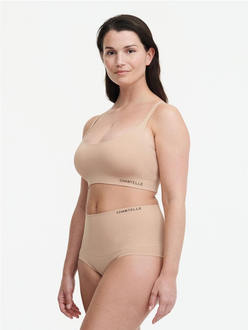 Chantelle Smooth Comfort Wireless Lift Bralette Shapewear Clay Nude | USA 2115SOB