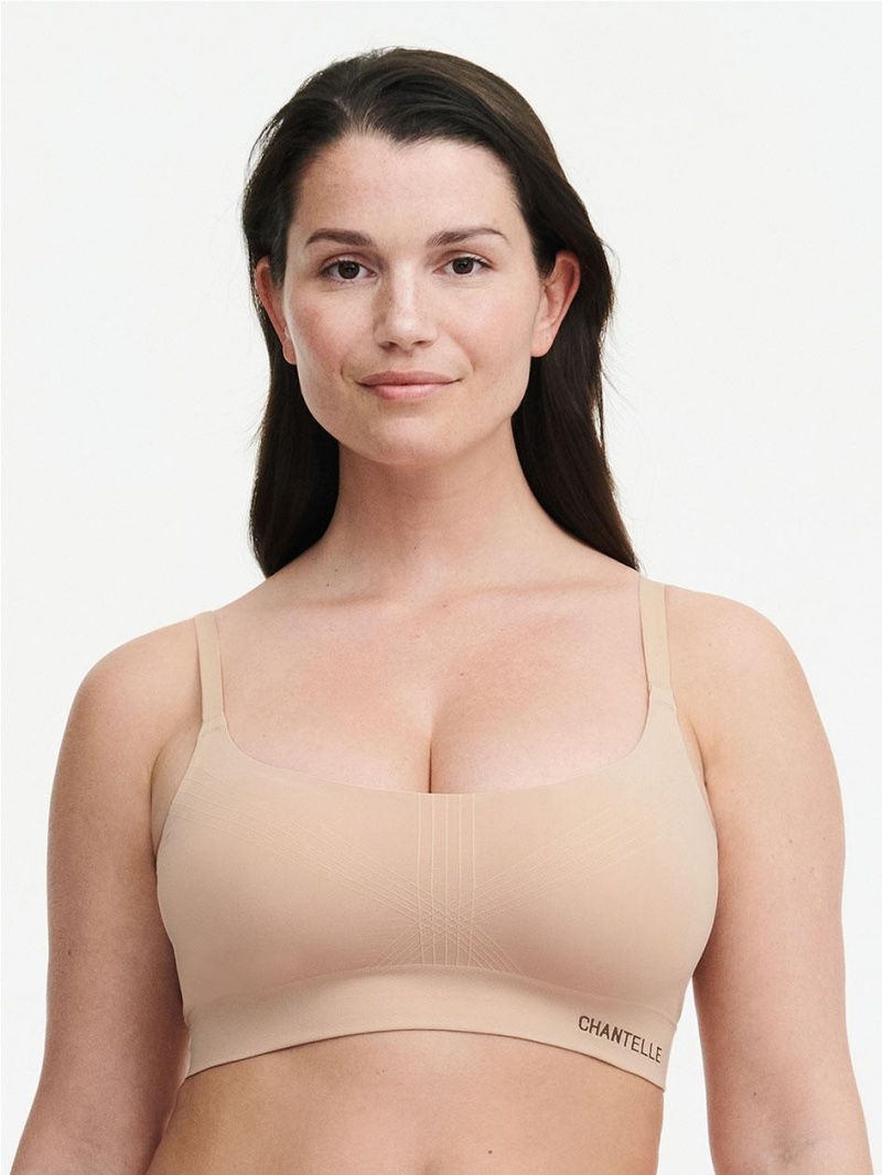 Chantelle Smooth Comfort Wireless Liftlette Bras Clay Nude | USA 1469HKW