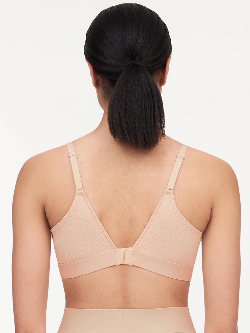 Chantelle Smooth Lines Back Smoothing Wireless Bras Nude Blush | USA 1407YUK