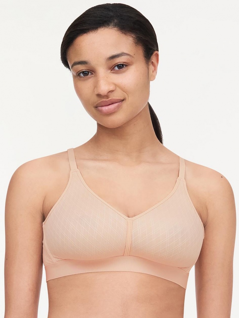 Chantelle Smooth Lines Back Smoothing Wireless Bras Nude Blush | USA 1407YUK