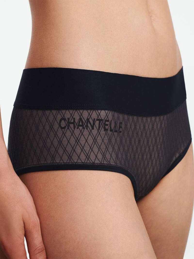 Chantelle Smooth Lines Hipster Panties Black/Nude Blush | USA 1801PQC