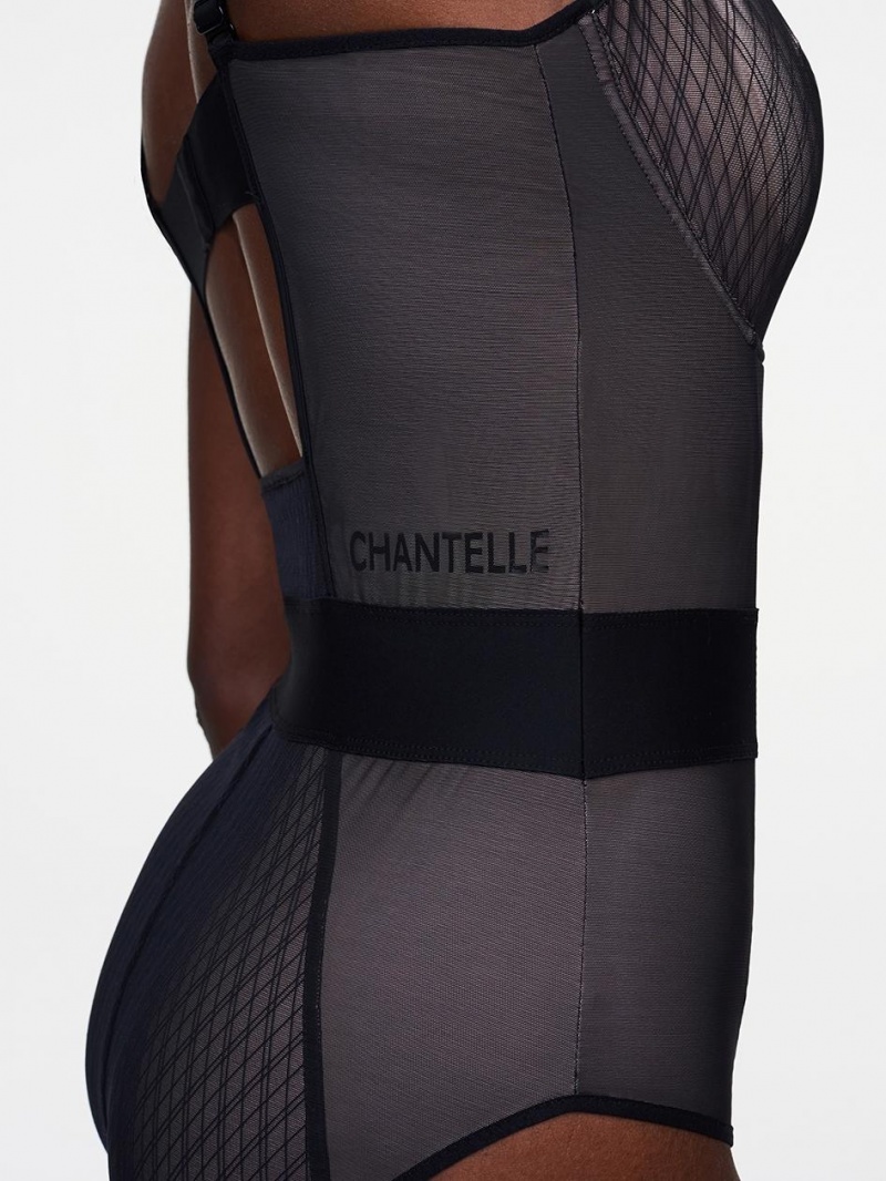 Chantelle Smooth Lines Shaping Bodysuit Shapewear Black/Nude Blush | USA 2100VDO