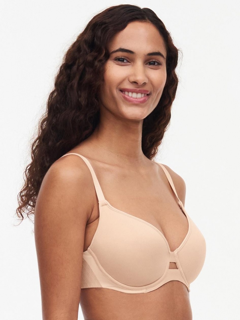 Chantelle Smooth Lines Smoothing Minimizer T-Shirt Bras Nude Blush | USA 1460UTL