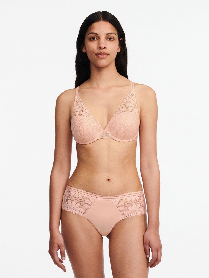 Chantelle Sofie Lace Lightweight Plunge, Passionata designed by CL Bras Tropical Pink | USA 2191PQC