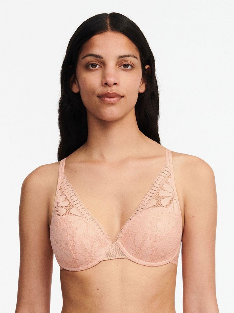 Chantelle Sofie Lace Lightweight Plunge, Passionata designed by CL Bras Tropical Pink | USA 2191PQC