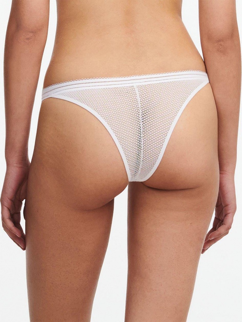 Chantelle Sofie Lace Thong, Passionata designed by CL Panties White | USA 1702GLQ