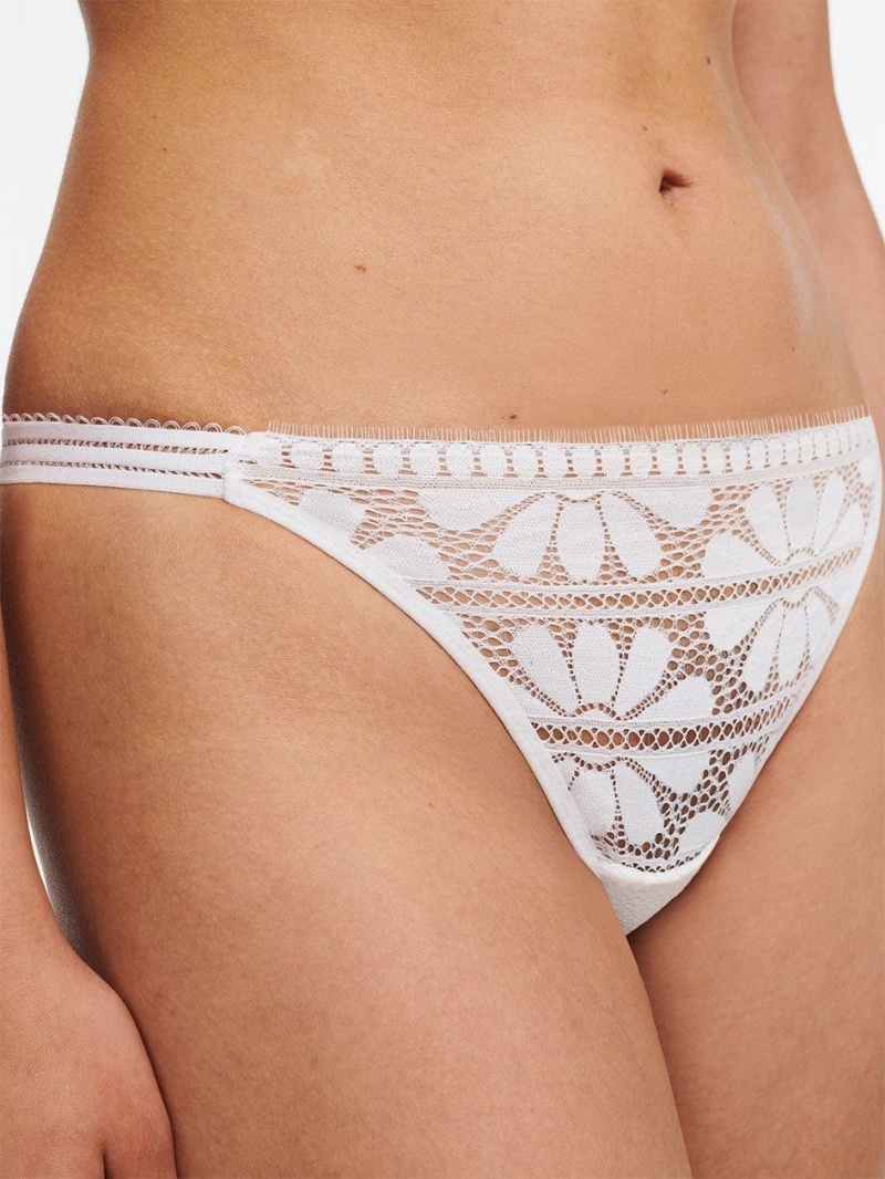 Chantelle Sofie Lace Thong, Passionata designed by CL Panties White | USA 1702GLQ