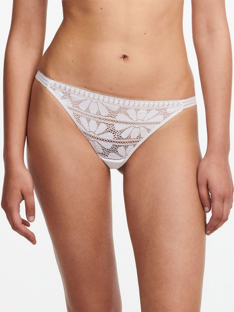 Chantelle Sofie Lace Thong, Passionata designed by CL Panties White | USA 1702GLQ