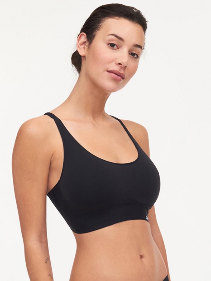 Chantelle SoftStretch AIR Lounge Bras Black | USA 1340JJE