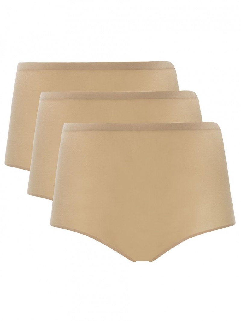 Chantelle SoftStretch Brief (3-Pack) Panties Nude Sand | USA 2025MAS